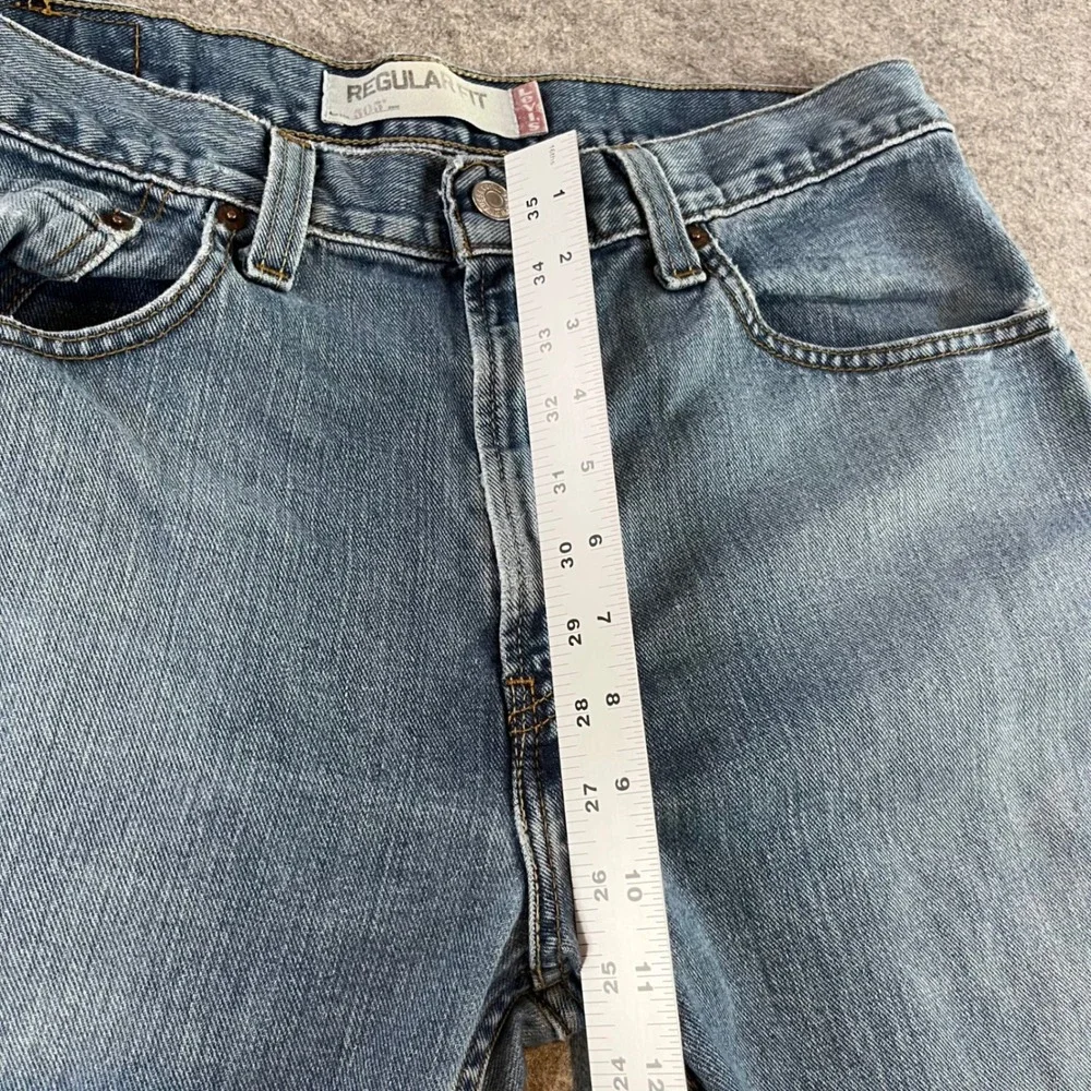 Levi's Mens 505 Regular Fit Blue Denim Jeans 33x34 Straight Leg Workwear Casual